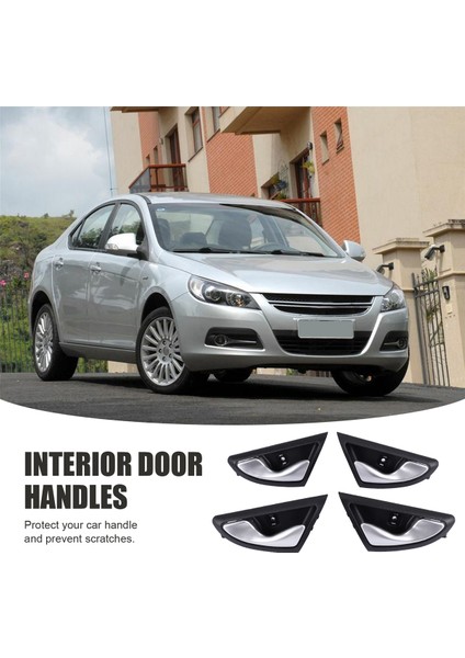 4pcs Araba Iç Kapı Kolu Kollar Jac J3 J3S Turin Için Açık Knob 2009-2015 6105230U8010 6105240U8010 Mat Gümüş (Yurt Dışından) fırsatları