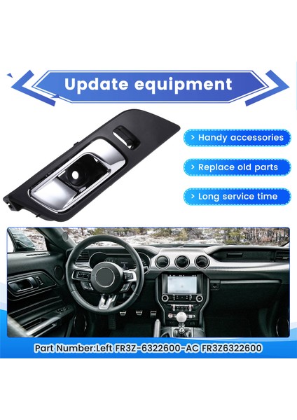 Kapı Tutucu Içerideki Araç Ford Mustang Için Krom Trim 2015-2018 Iç Iç Kolu Çekme FR3Z-6322600-AC FR3Z6322600 L (Yurt Dışından) fırsatları