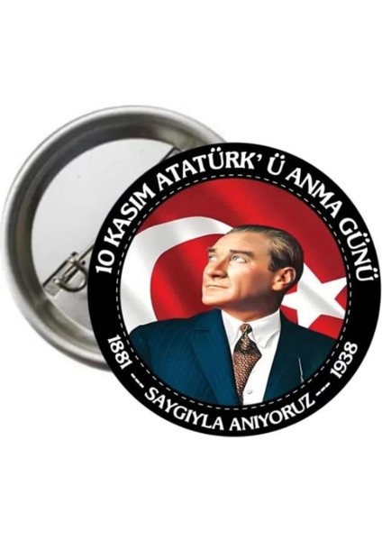 10 Kasım Rozeti - Atatürk Rozeti - Bayraklı Rozet