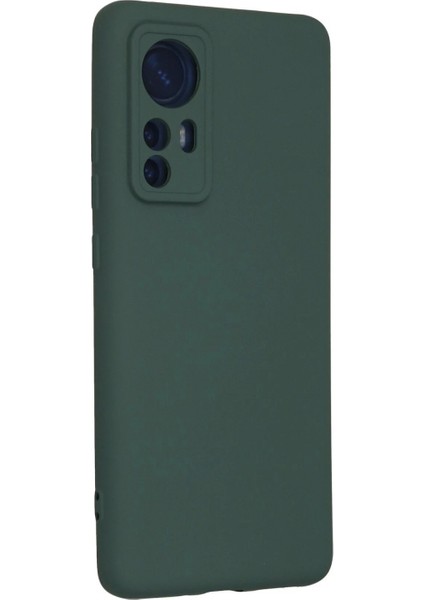 Xiaomi Mi 12 Kılıf Nano Içi Kadife Silikon - Koyu Yeşil modelleri