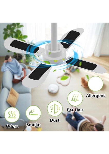 10 Adet Tavan Vantilatörü Kanat Filtresi, Tavan Vantilatörü Için Aktif Hindistan Cevizi Karbon Filtresi, Kullanımı Kolay Evrensel Hava Filtresi (Yurt Dışından) fırsatları