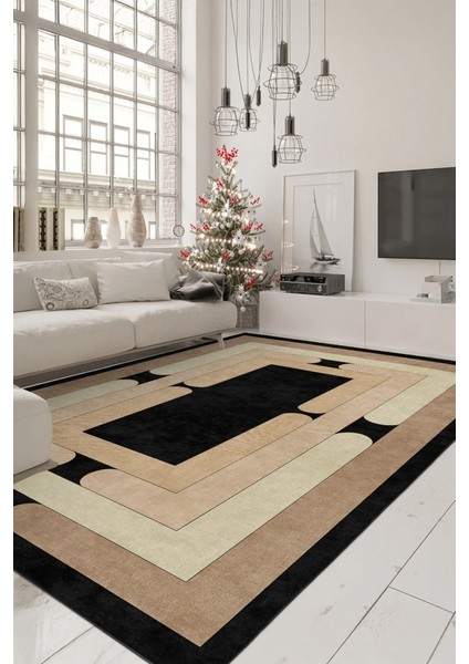 Stil Sahibi Mekanlara Yıkanabilir Kaymaz Geometrik Halı fiyatları