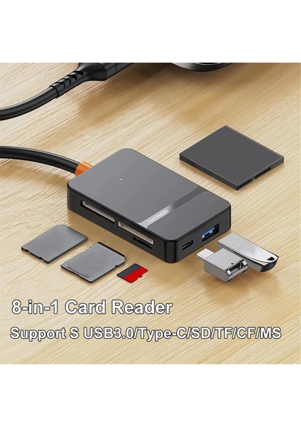 USB 3.0 Kart Okuyucu Sd Micro-Sd Tf Cf Ms Kompakt Flash Kart Adaptörü Dizüstü Bilgisayar Için Çoklu Kart Okuyucu 8'i 1 Arada Kart Okuyucu (Yurt Dışından) modelleri