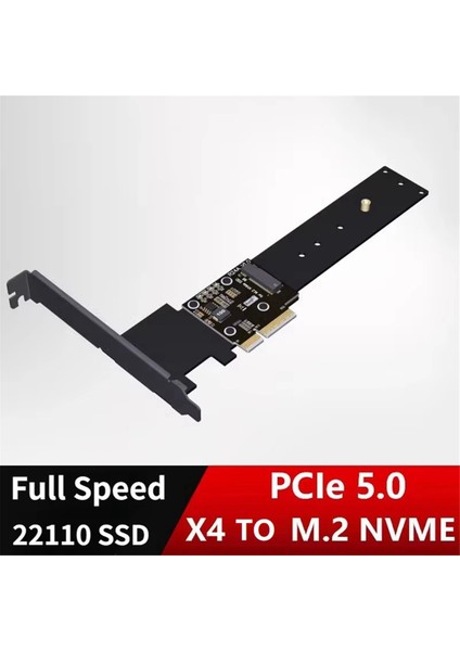 Pcıe 5.0 X4 - M.2 Nvme SSD Katı Hal Sürücü Adaptör Kartı, Braketli Gen5 M.2 2280 22110 Nvme - Pcı-E 4x Dönüştürücü (Yurt Dışından)