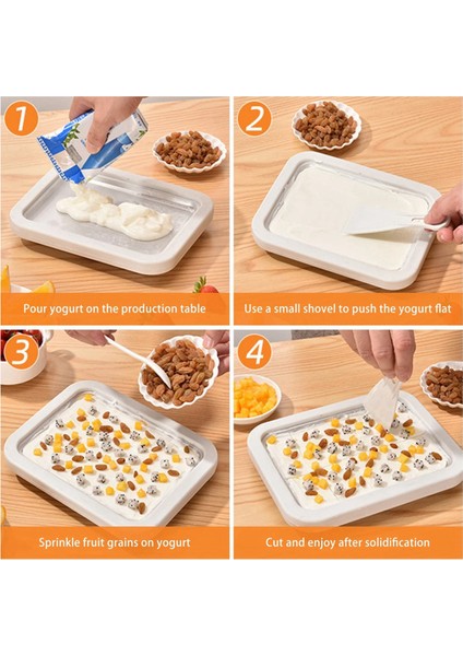 Kazıyıcılı Dondurma Makinesi Tavası Dıy Yoğurt Dondurma Makinesi Tabağı Çok Işlevli Soğuk Tatlı Kızarmış Yiyecek Tabağı (Yurt Dışından) indirimleri