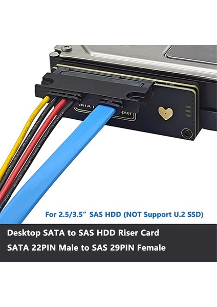 Sata3.0 - Sas Yükseltici Kart Sas HDD Veri Kurtarma Genişletme Kartı 22 Pin'den 29 Pin'e Dönüştürücü 6g 2,5 Inç 3,5 Inç Sas HDD Için (Yurt Dışından) modelleri