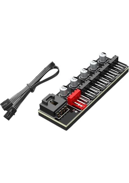 Portlu Masaüstü Bilgisayar Soğutucu Soğutma Fanı Hub'ı Pwm Ayırıcı Kontrol Adaptörü 4 Pinli Pwm Fan Için 1 Ila 5 Fan Hub'ı (Yurt Dışından)