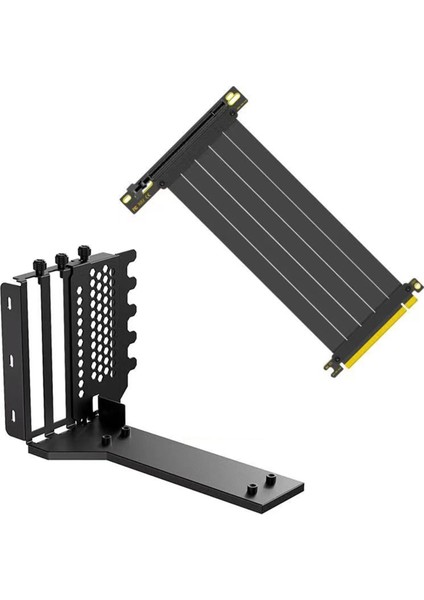 Endüstriyel Pcıe4.0 X16 Yükseltici Kablo Uzatma Grafik Kartı Tutucu Dikey Alüminyum Alaşımlı Ekran Kartı Braketi (Yurt Dışından)