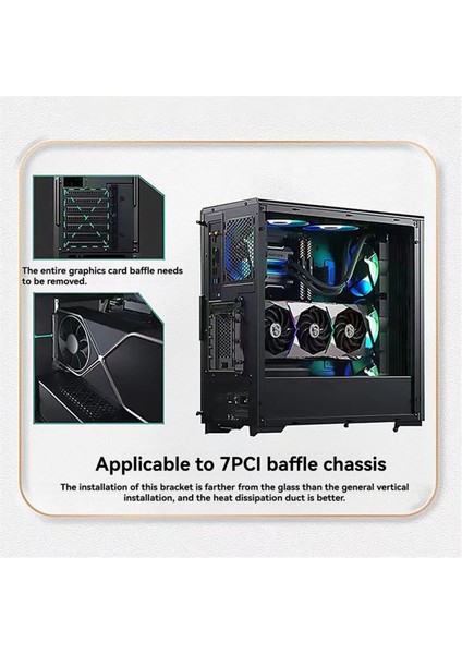 Endüstriyel Pcıe4.0 X16 Yükseltici Kablo Uzatma Grafik Kartı Tutucu Dikey Alüminyum Alaşımlı Ekran Kartı Braketi (Yurt Dışından) fırsatları