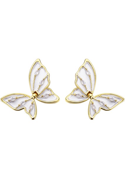 ADORE-R0290 Kadınlar Için Altın Tonlarında Sevimli Kelebek Küpe (Yurt Dışından)