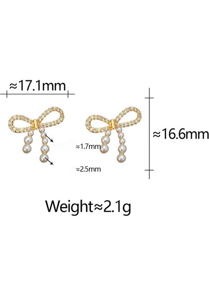 ADORE-A-882 Altın Vintage Zirkonyum Inci Fiyonk Küpe (Yurt Dışından) fiyatları