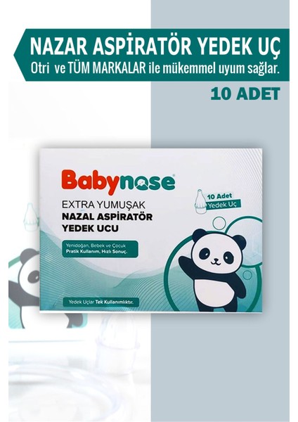 Nazal Aspiratör Yedek Uç 10'lu Extra Yumuşak Kolay Temizlenebilir