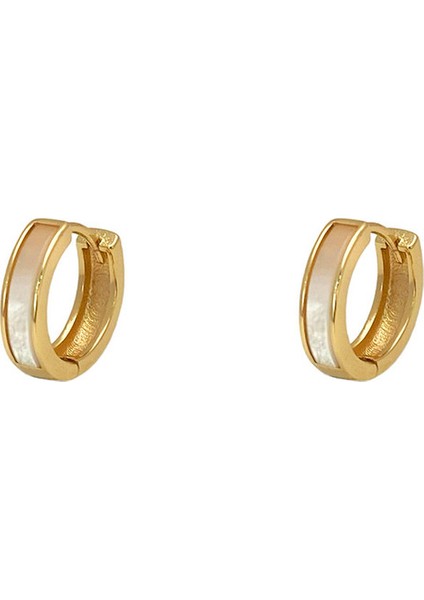 ADORE-A-587 Altın Tonlarında Minimalist Deniz Kabuğu Küpeler (Yurt Dışından)