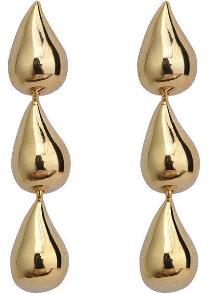 ADORE-R0238 Altın Damla Püskül Küpe (Yurt Dışından)