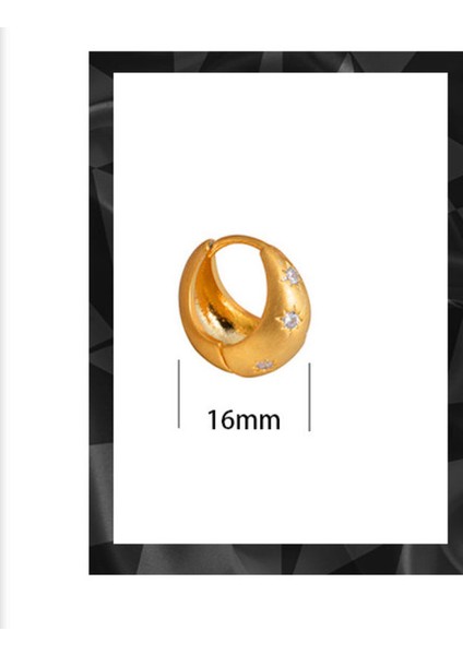 ADORE-R0199 Altın Fırçalanmış O Şeklinde Küpeler (Yurt Dışından) fiyatları