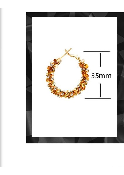 ADORE-R0650 Kadınlar Için Altın Zirkonyum Çiçek Küpeler (Yurt Dışından) fiyatları