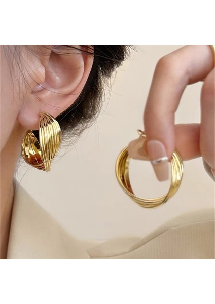 Adore-Kadınlar Için A-548 Altın Bükümlü Halka Küpeler (Yurt Dışından) fiyatları