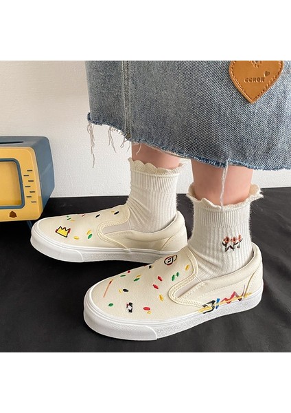 Slip-On Kanvas Ayakkabılar Şık Spor Ayakkabılar (Yurt Dışından) fırsatları