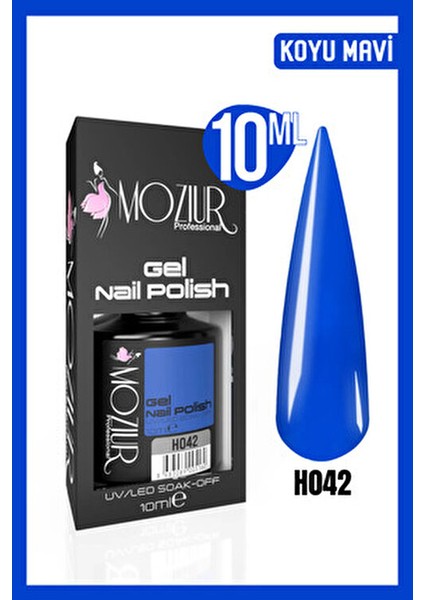 UV LED Kalıcı Oje H042 Canlı Mavi Renk 10 ml Uzun Süreli Kullanım İçin fırsatları
