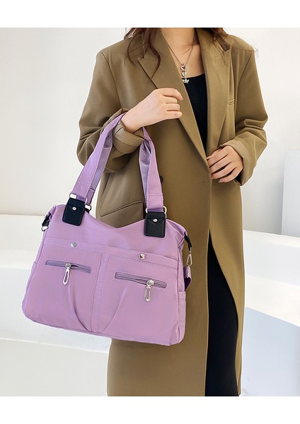 Moda Hafif Oxford Kumaş Postacı Çantası Kore Tarzı Bayan Büyük Kapasiteli Su Geçirmez Seyahat Çantası Alışveriş Çantası Omuz Çantası (Yurt Dışından) fiyatları