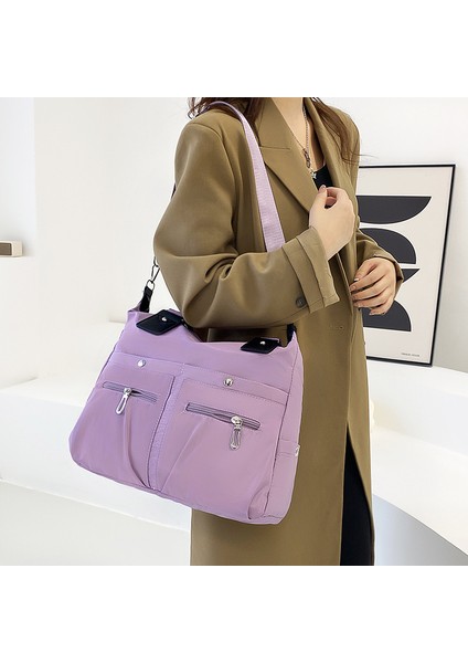 Moda Hafif Oxford Kumaş Postacı Çantası Kore Tarzı Bayan Büyük Kapasiteli Su Geçirmez Seyahat Çantası Alışveriş Çantası Omuz Çantası (Yurt Dışından) fırsatları