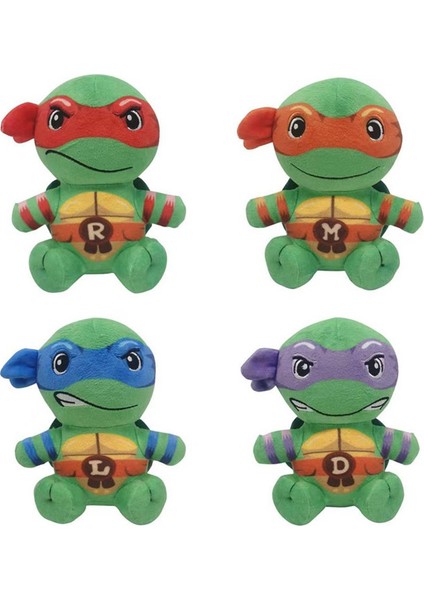 4 Parçalı Set 16 cm Mutant Ninja Kaplumbağalar Peluş Oyuncak (Yurt Dışından)