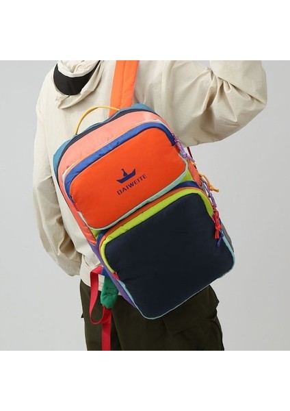 2025 Sonbahar ve Kış Yeni Büyük Kontrast Renkli Deve Sırt Çantası Bilgisayar Çantası Büyük Okul Çantası Seyahat Çantası (Yurt Dışından) fiyatları