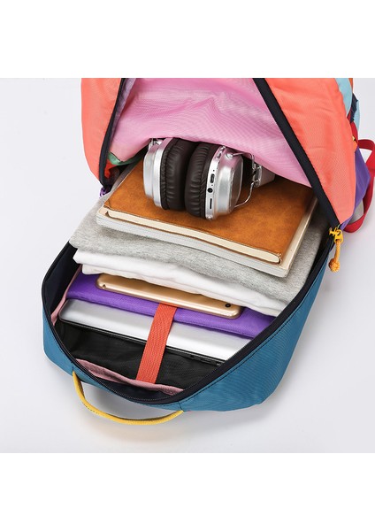 2025 Sonbahar ve Kış Yeni Büyük Kontrast Renkli Deve Sırt Çantası Bilgisayar Çantası Büyük Okul Çantası Seyahat Çantası (Yurt Dışından) fırsatları