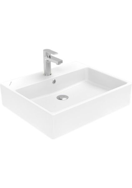 Next Kare Beyaz Delikli Lavabo 50x50 Cm NX256