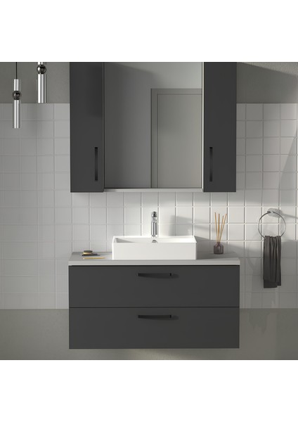 Next Kare Beyaz Delikli Lavabo 50x50 Cm NX256 fırsatları