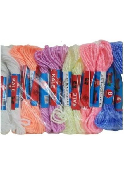 KALE Plastik Çamaşır ipi 8 Metre 24 Adet (4887)