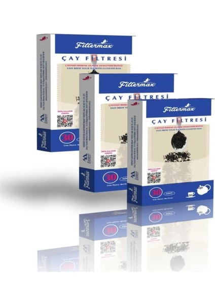 3 Lü Filtermax Doğal Çay Demleme Poşeti Çay Filtresi Büyük Boy 90X170 Tea Filters