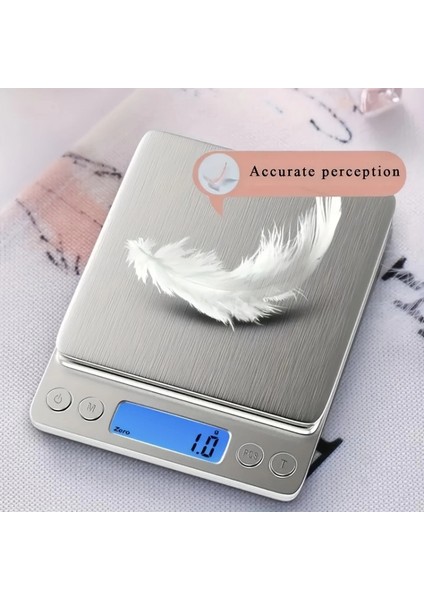 Pratik Dijital Hassas Mutfak Terazisi Hassas Tartı 2000 Gr./0.1 Gr. Hassasiyet indirimleri