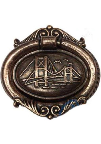 Dekoratif Zamak Sarkaç - Büyük, Kulp, Eskitme, 100 Adet