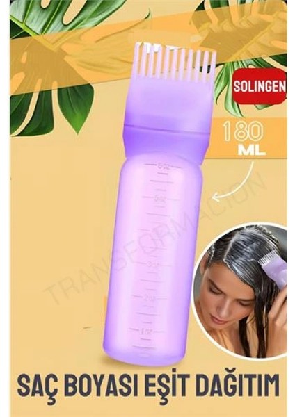 Saç Boyası Eşit Dağıtım Şişesi Doldurulabilir Taraklı Aplikatör Solingen Professional