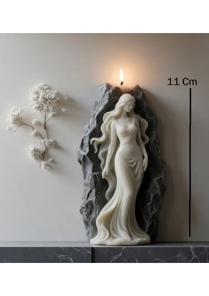 Taşa Oyulmuş Kadın Figürlü Heykel Mum Dekoratif Özel Yapım Mum fiyatları