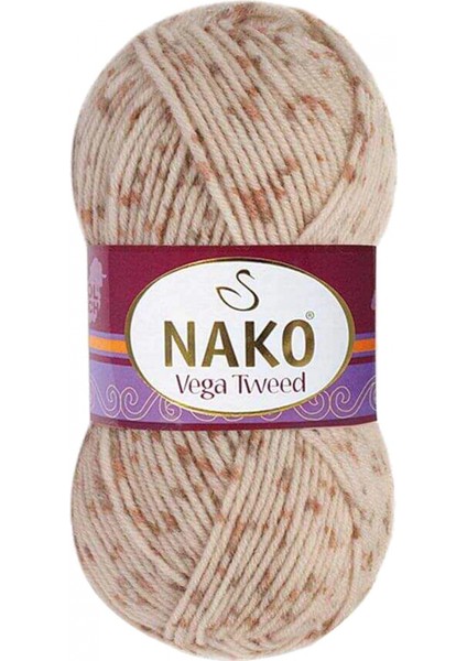 5 Adet Vega Tweed Premium Akrilik El Örgü Ipi Yünü No: 35032 indirimleri