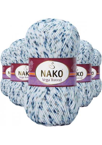 5 Adet Vega Tweed Premium Akrilik El Örgü İpi Yünü No: 31924