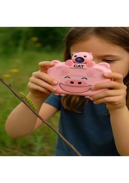 Kameralı Fotoğraf Yazıcısı Pembe Renk