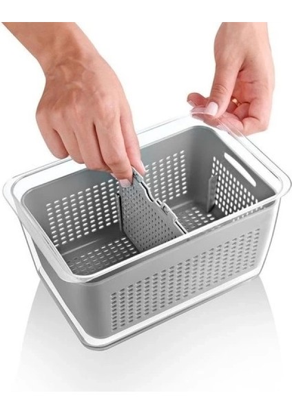 Lossa Süzgeçli Ve Bölmeli Organizer Meyve Sebze Saklama Kabı 5 Lt modelleri