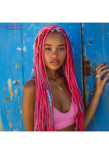 Sentetik Örgülük Saç Esperer 100 Gr. - Koyu Pembe