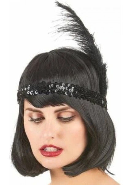 Yılbaşı Saç Tüyü Saç Bandı Siyah Renk fiyatları