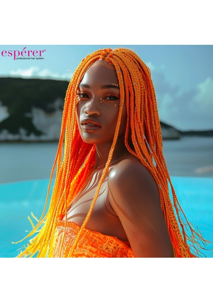 Sentetik Örgülük Saç Esperer 100 Gr. - Turuncu