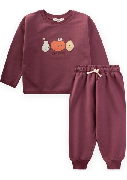 Sweatshırt Takım 1-5 Yaş Mürdüm