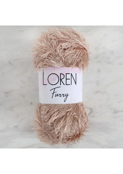 Loren Furry Bej El Örgü İpi - RF053 - 34060