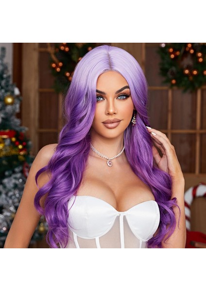 Lila Mor Ombreli Tül Peruk fırsatları