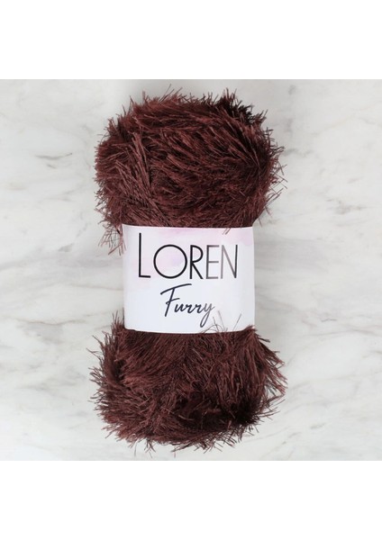 Loren Furry Kahverengi El Örgü İpi - RF093 - 34064