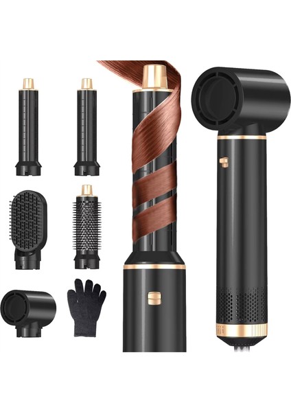 Saç Kurutma Makinesi Fırçası Sıcak Hava Kıvırma Fırçası Negatif Iyon Hava Şekillendirici Tüm Saç Tipleri Için Ev ve Seyahat Abd Fişi (Yurt Dışından)