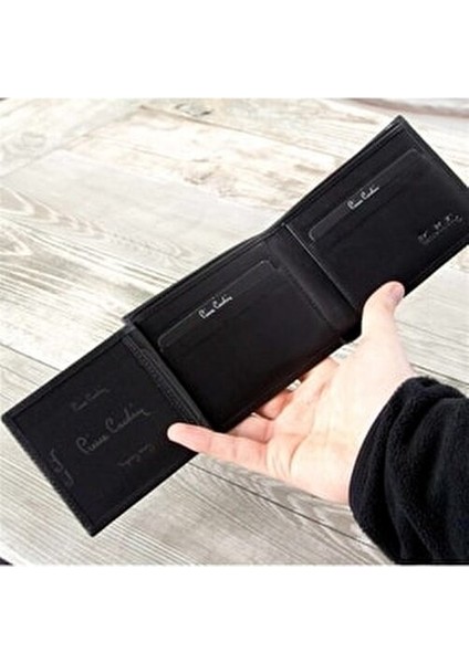 Siyah Deri Erkek Cüzdan Şık Tasarım 6 Kart Bölmeli 2361Ş