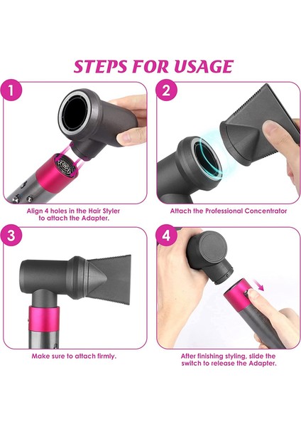 Dyson Airwrap Şekillendirici Için Profesyonel Yoğunlaştırıcı ve Adaptör Seti, Saç Maşasını Saç Kurutma Makinesine Dönüştürmek Için (Yurt Dışından) indirimleri